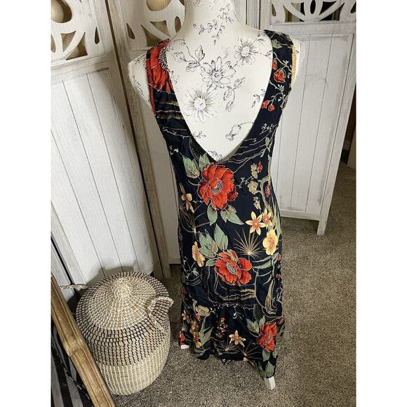 Vintage 90s Dressing Clio Floral Print Maxi Dress Cottagecore USA Medium - Picture 2 of 6